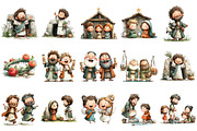 Whimsical Nativity Scene Clipart, an Illustration by OK Design (Thumbnail 3 of 6)