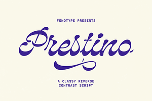 Prestino - Classy Script, a Script Font by Fenotype