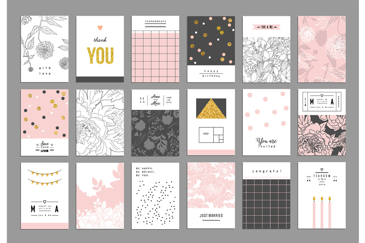 Trendy Cards  VECTOR set, a Card Template by Lera Efremova (Photo 3 of 4)