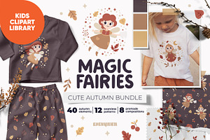 Kids Fairy. Clipart & Patterns