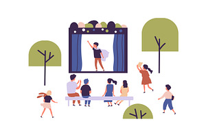 Children street theater performance, a Person Illustration by Good Studio
