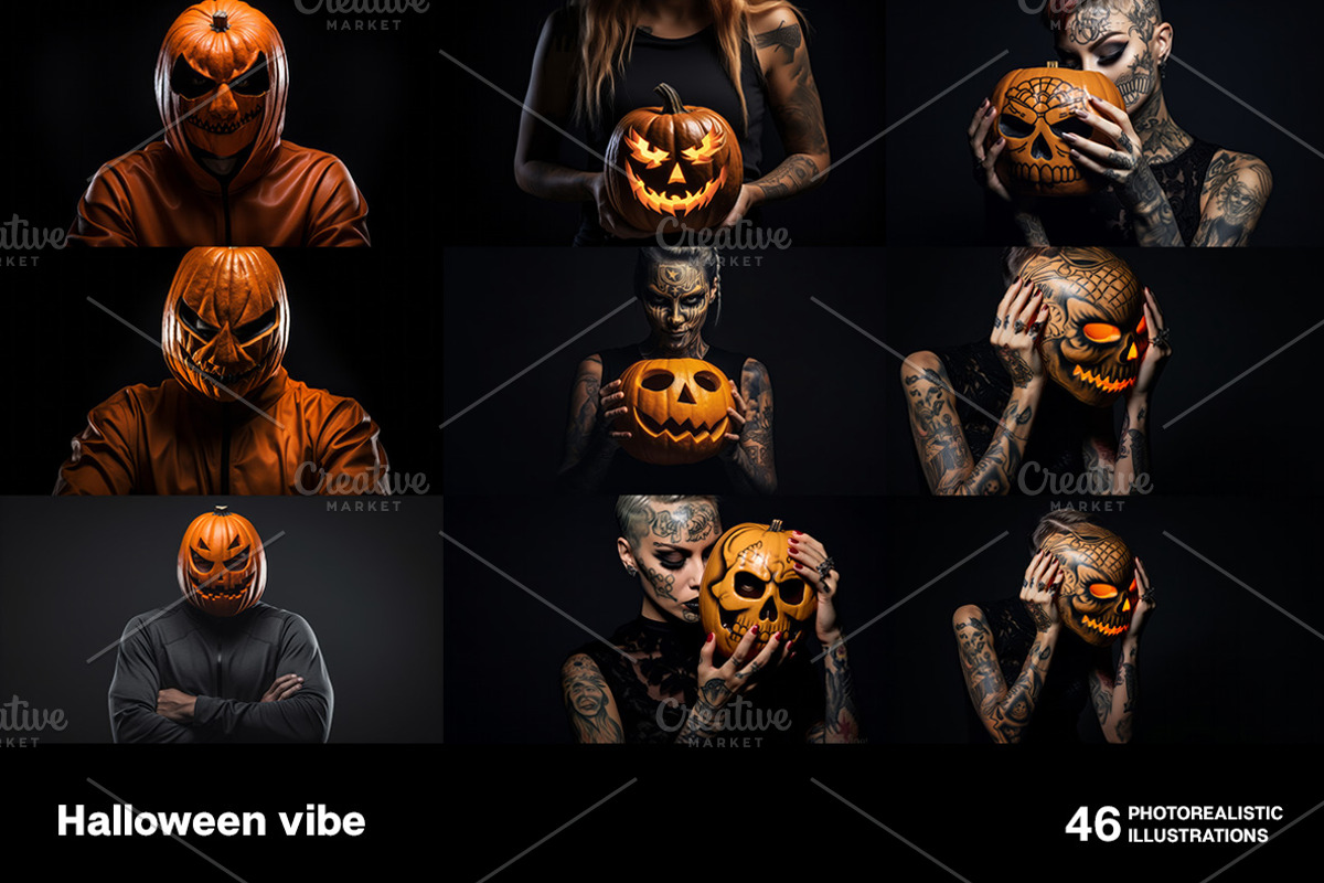 Halloween vibe. 46 images, a Person Photo by Handmadefont (Photo 8 of 11)