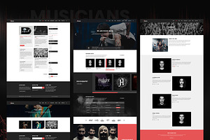 Musicians PSD Template - Musisi