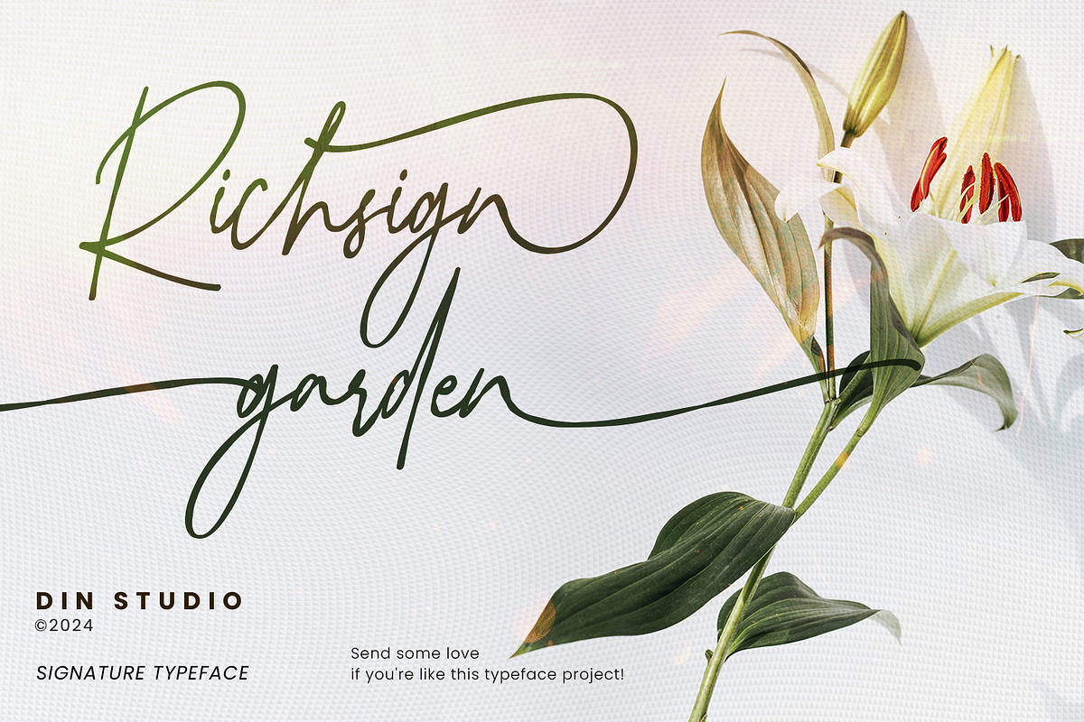 Richsign Style, a Script Font by din-studio.com (Photo 11 of 11)