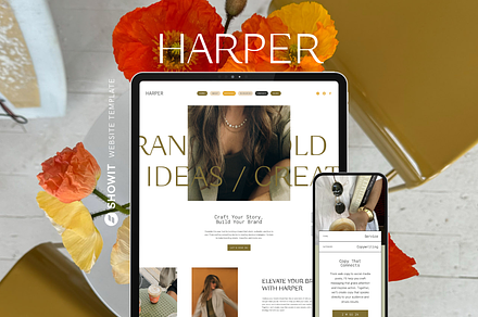 Showit Website Template | Harper, a Websites & App Template by Ladyfang Creative