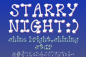 Starry Night a hand drawn star font, a Handwritten Font by Eryn Rose Design
