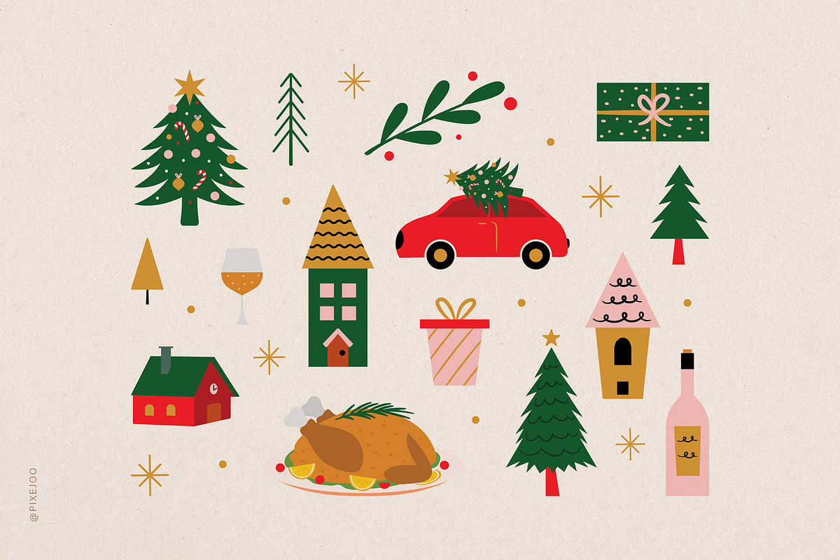 Christmas Collection Illustrations, an Illustration by Pixejoo (Photo 14 of 15)