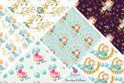 Little Angel Seamless Paper Pack 001, a Pattern Graphic by Drawberx (Thumbnail 2 of 10)
