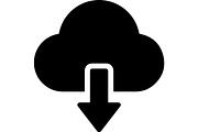 Cloud Download Silhouette, a Technology Illustration by abu67222 (Thumbnail 5 of 13)
