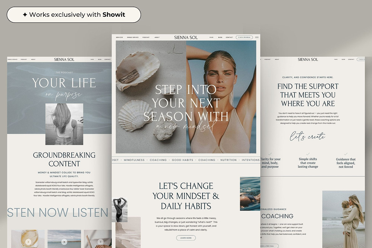 Wellness Coach Showit template, a Websites & App Template by Superhero Design Co. (Photo 3 of 6)
