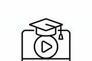 Bundle Online Learning Outline Icons, an Outline Icon by adenpinkstore (Thumbnail 8 of 23)