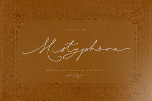 Mistyphora - Handwritten Script, a Script Font by Bale Type