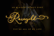 Raregold Script, a Script Font by Aldedesign (Thumbnail 1 of 6)