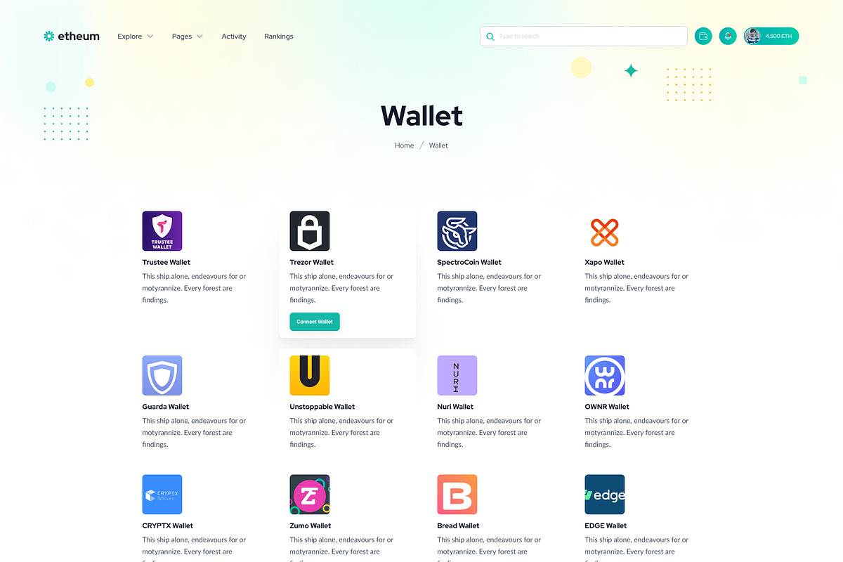 Etheum - NFT Marketplace Figma UI, an UI Kit Template by Themeix (Photo 17 of 28)