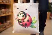 Watercolor Cute Ladybugs Clipart, a Seasonal Illustration by Rose Art (Thumbnail 4 of 5)