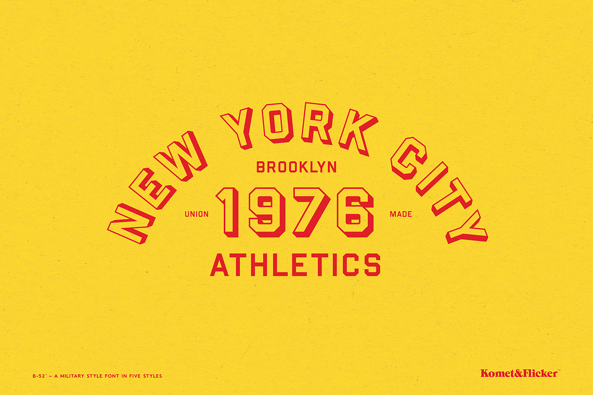 B-52 – A Military Style Font, a Sans Serif Font by Komet & Flicker (Photo 8 of 14)