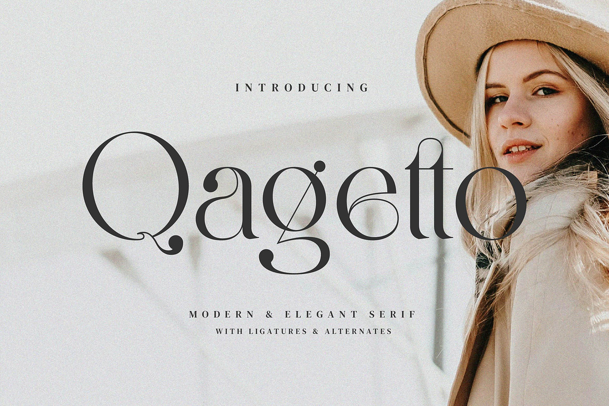 Qagetto - A Stylish Serif, a Serif Font by Aqeel_Art (Photo 1 of 8)