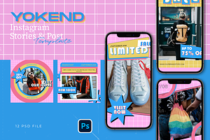 Retro 90s Instagram Template Yokend