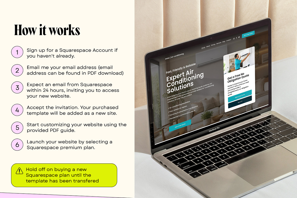 HVAC Squarespace Website Template, a Squarespace Template by Template Twist Shop (Photo 5 of 9)