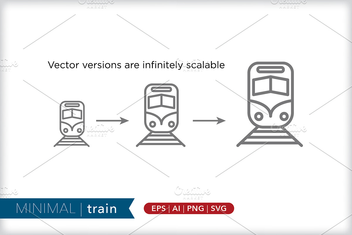 Minimal train icons, an Outline Icon by Picture Window (Photo 4 of 5)