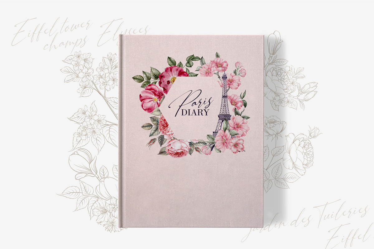 Blooming Paris. Motifs,Frame,pattern, an Illustration by Kotkoa (Photo 15 of 21)