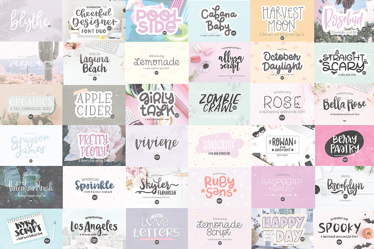 100 FONTS - ULTIMATE Font Bundle, a Script Font by Blush Font Co.