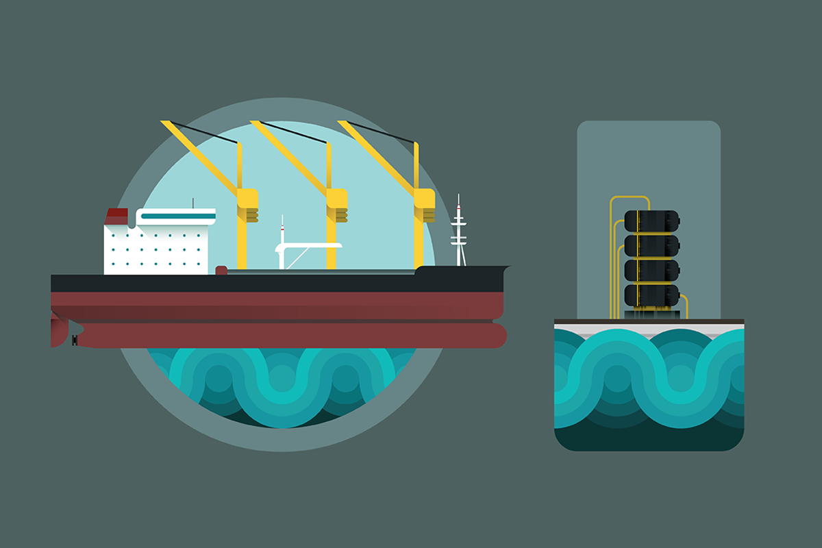 Oil Tanker Ship, a Technology Illustration by warplight