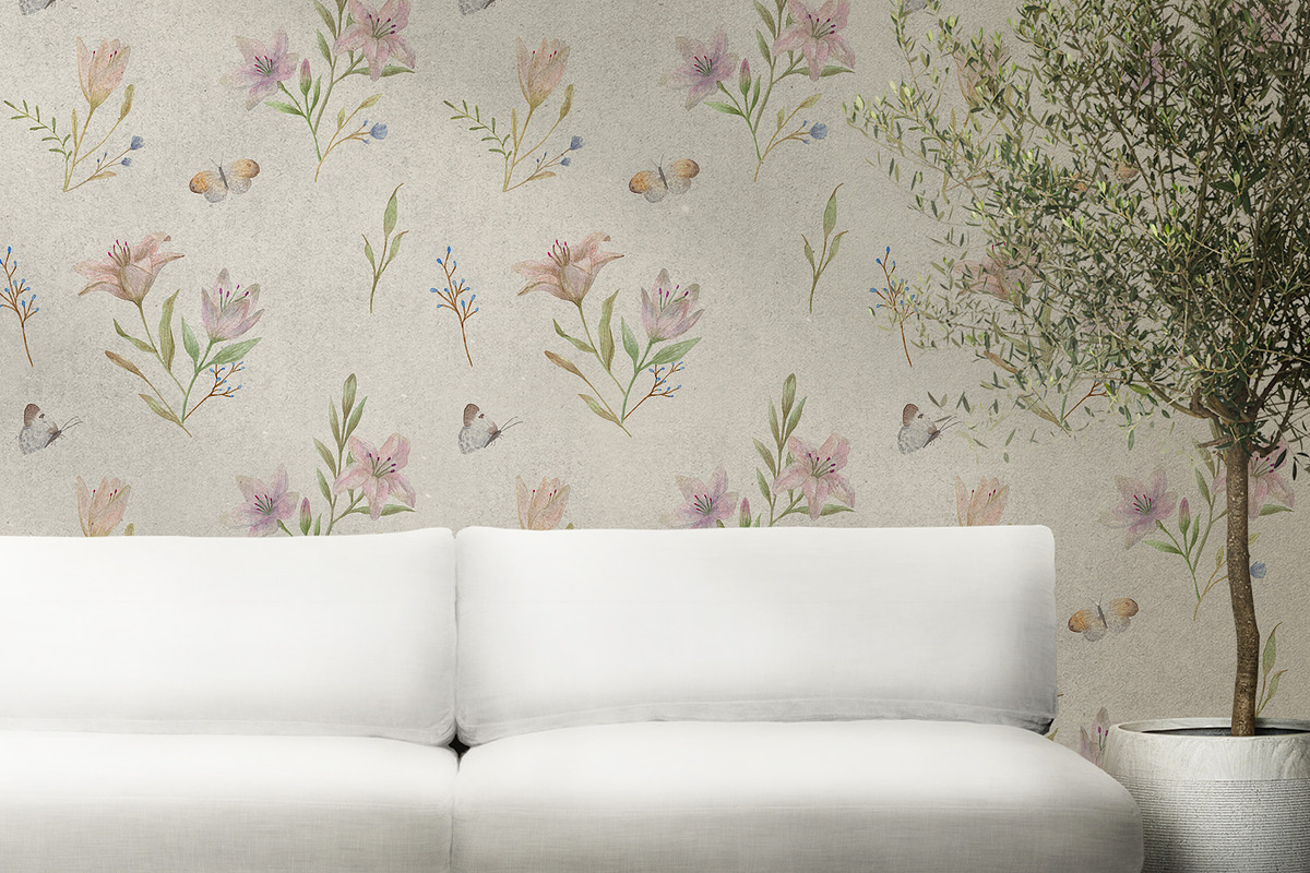 Lily Flowers. Watercolor Cliparts, a Decorative Illustration by Slastick (Photo 6 of 8)