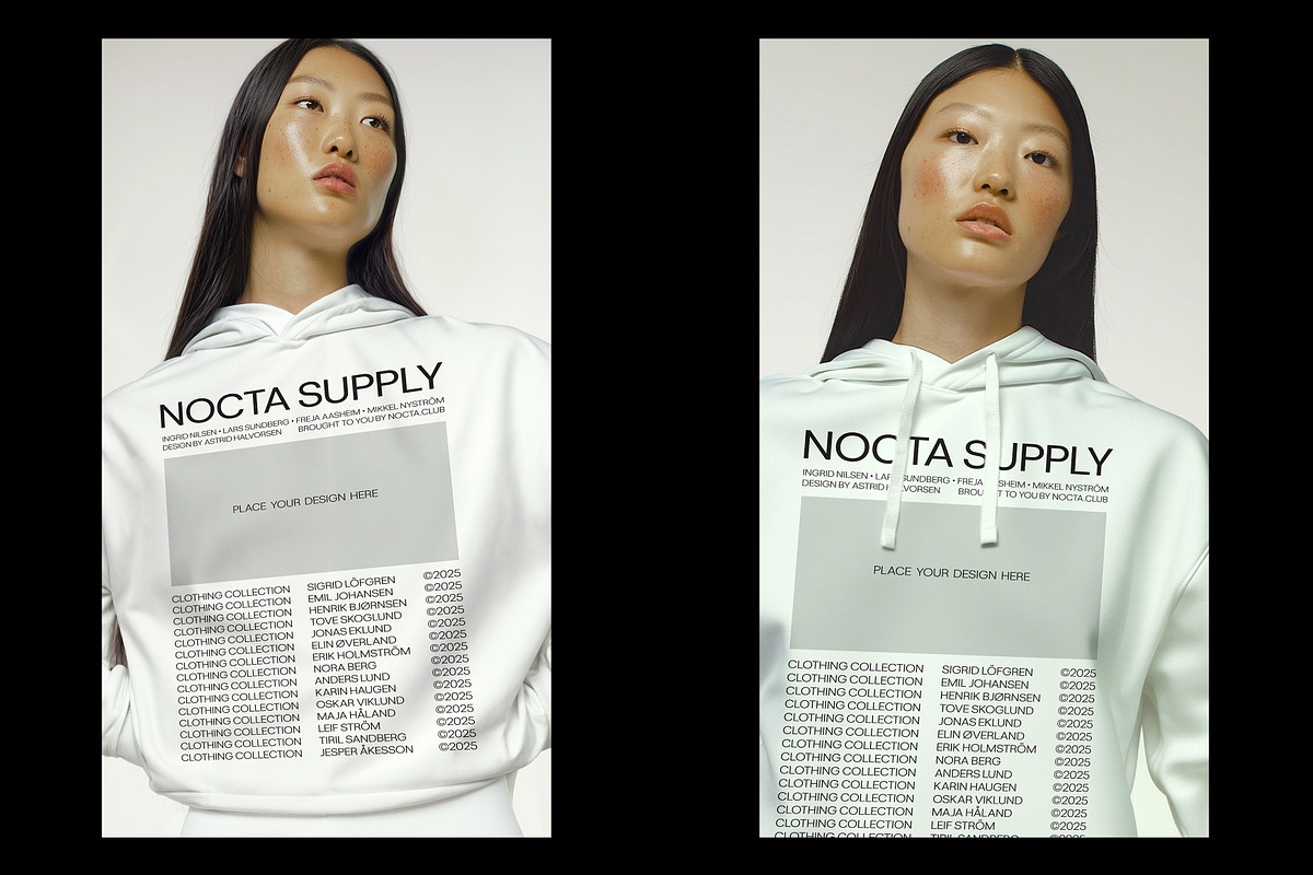 Clothing Mockup Collection NC-31, a Hoody Mockup by NOCTA SUPPLY (Photo 2 of 3)