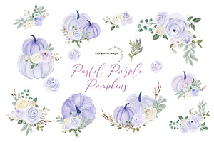 Pastel Purple Pumpkin Clipart