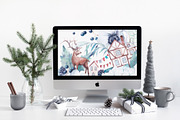 Deer Town. Christmas floral card set, an Animal Illustration by Eisfrei (Thumbnail 5 of 7)