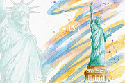 Water Color Landmark, an Object Graphic by NStudio (Thumbnail 3 of 12)