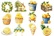 Lemon Farm Watercolor Clipart, an Illustration by Designworld (Thumbnail 3 of 6)