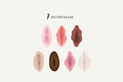 Viva la vulva vector collection, a Healthcare Illustration by yabluko_draws (Thumbnail 4 of 7)
