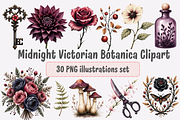 Gothic Botanical Clipart Bundle, a Decorative Illustration by Anca Digital Vibe (Thumbnail 1 of 7)