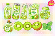 Cute Kiwi Soda Clipart PNG, a Food Illustration by K.JackArtwork (Thumbnail 2 of 4)