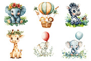 Baby Safari Png, Baby Jungle Animals, an Illustration by CreationArt (Thumbnail 3 of 5)