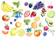 Watercolor fruits and berries, an Object Graphic by SimpleWishesArt (Thumbnail 2 of 4)