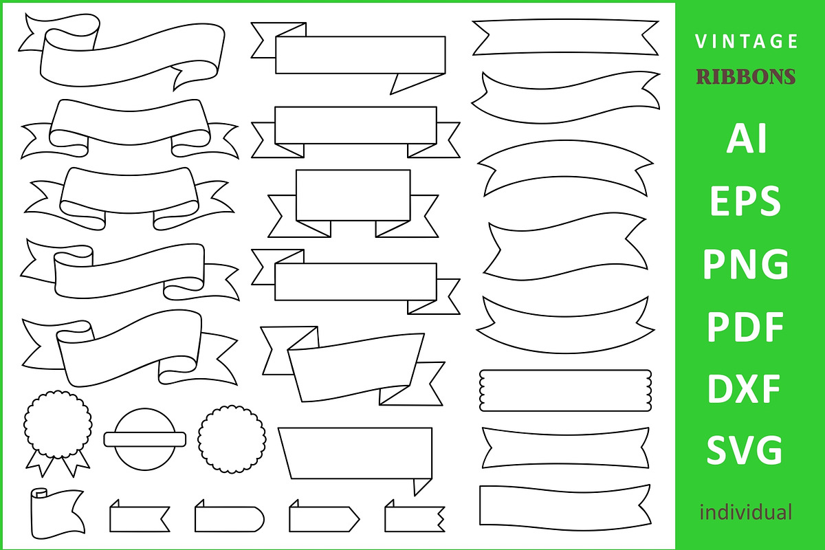 SVG ribbon Vintage Banner clipart, an Object Graphic by Zoya Miller (Photo 1 of 3)