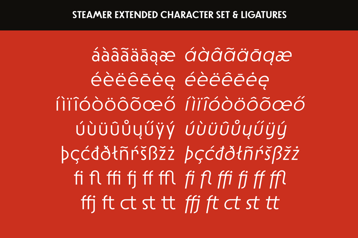 Steamer Font Family -50 % preview 2