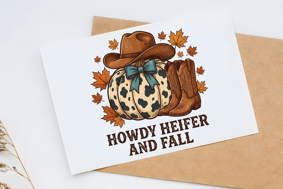 Howdy Heifer and Fall PNG, a Seasonal Illustration by Canvas Craft (Photo 6 of 6)