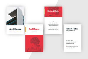 Business Card Template: Yellow & Red