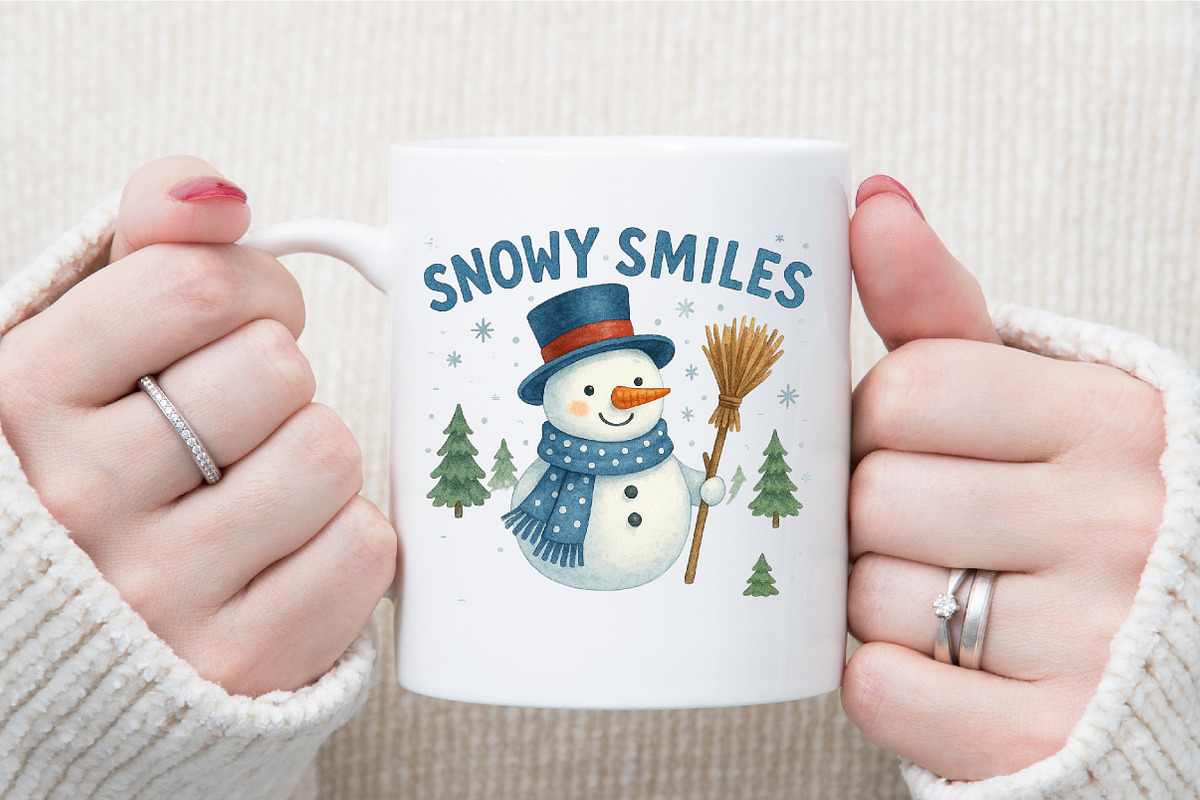 Christmas Snowy Smiles PNG, an Illustration by Sublimation Artist (Photo 8 of 9)