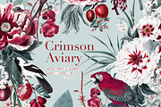 Crimson Aviary - Seamless Pattern, a Pattern Graphic by YARROO (Thumbnail 1 of 10)