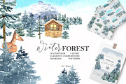 Winter Forest, an Animal Illustration by JennyColorArt (Thumbnail 1 of 6)