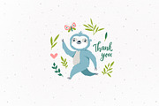 Sloths. Clipart, patterns & prints., an Animal Illustration by MagicForestory (Thumbnail 10 of 10)