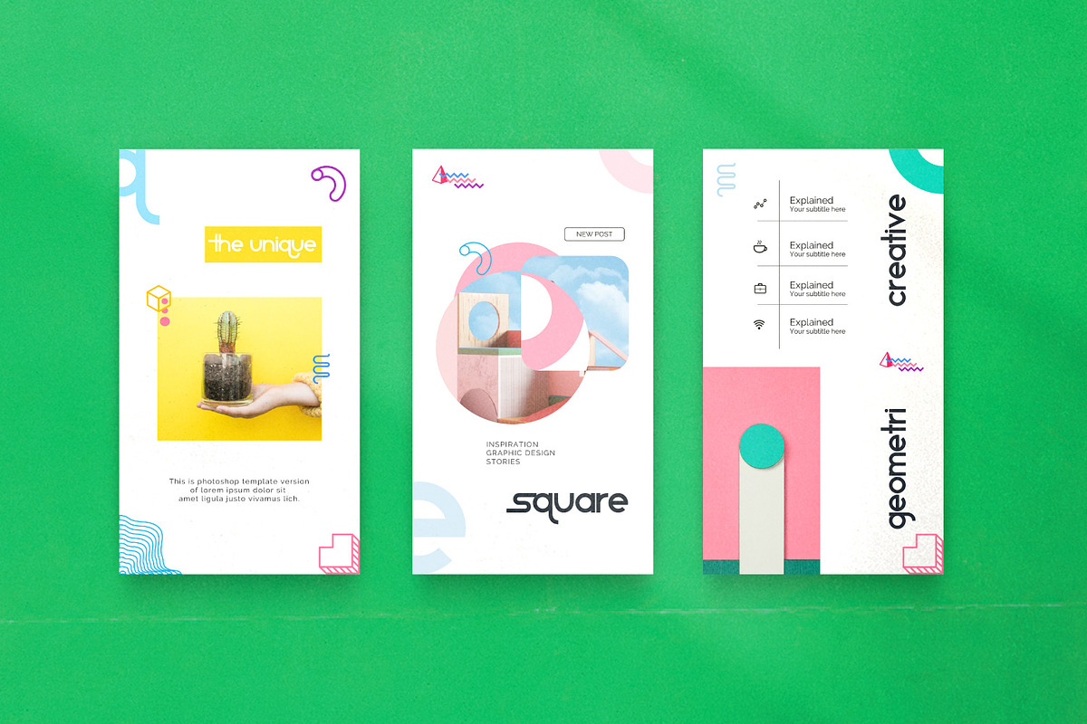 Geometri Brand Social Media Kit, a Social Media Template by Dirtytemp Studio (Photo 11 of 13)