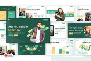 Agency Studio Overview PowerPoint, a Presentation Template by Loin Studio