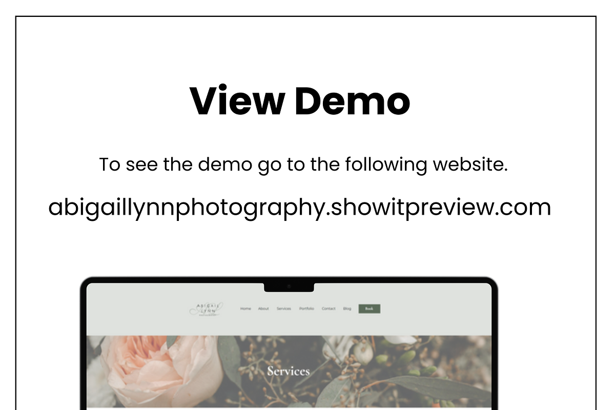 Showit Photography Website Template, an App Template by Sara Martin Designs (Photo 2 of 6)