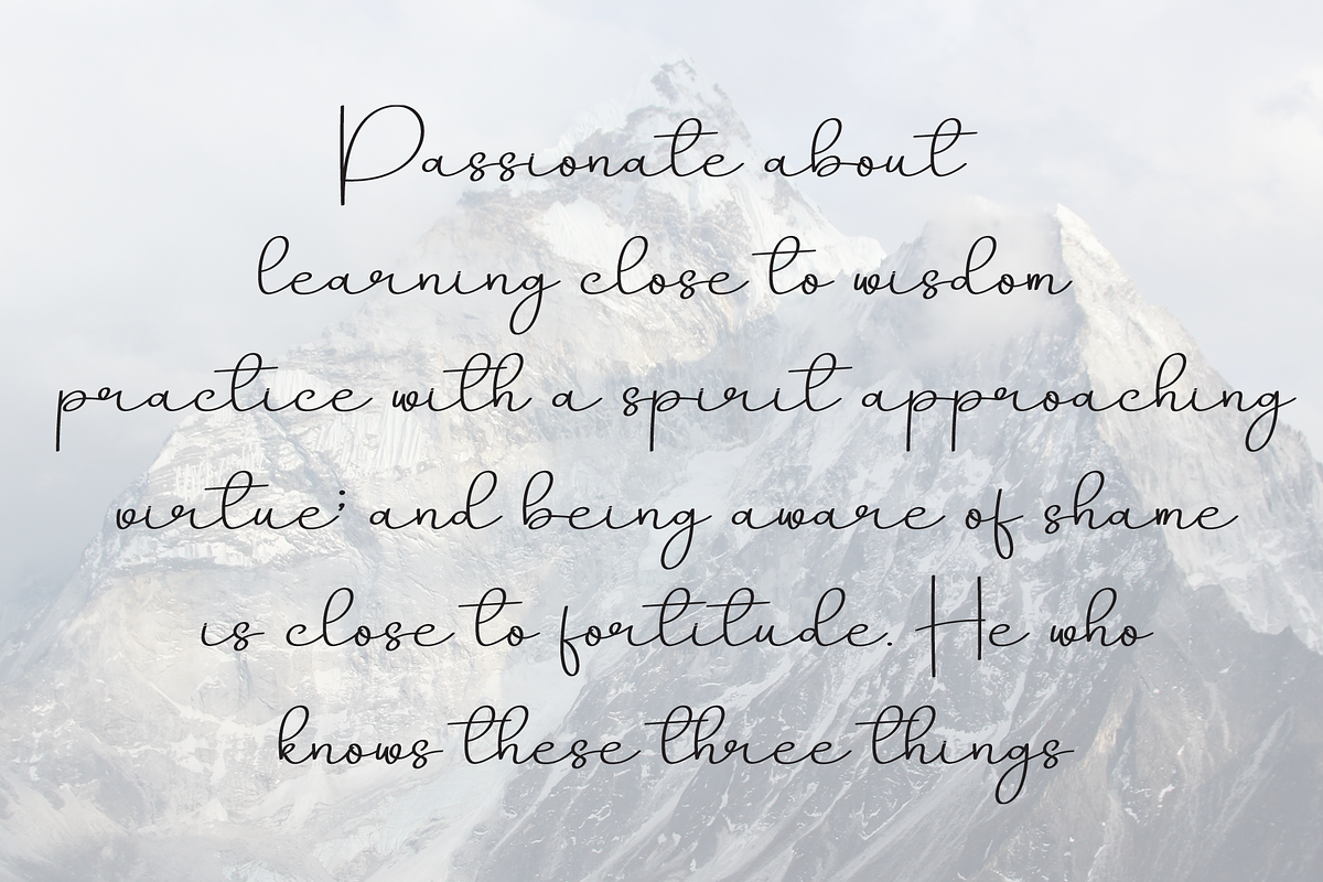 Winterday | Script Font, a Handwritten Font by Scratchones (Photo 6 of 8)